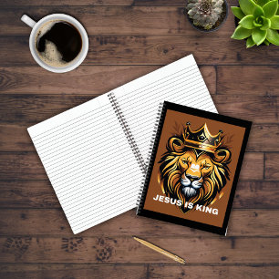 Jesus Is King Lion Face Design Notebook