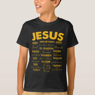Jesus Is King Names Of God Hebrew Jesus Christian  T-Shirt