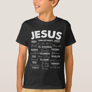 Jesus Is King Names Of God Hebrew Jesus Christian  T-Shirt
