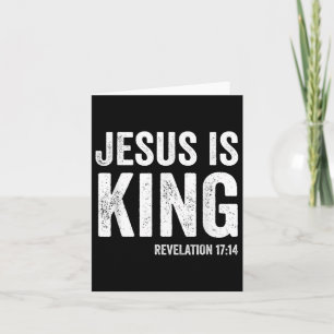 Jesus Is King Revelation 17_14 Christian Faith Jes Card
