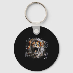 Jesus Is King, The Lion Of Judah Striking Christia Key Ring