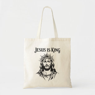 Jesus is King Tote Bag
