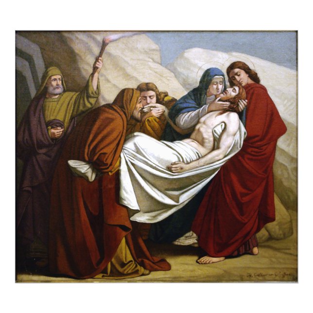 Jesus is Laid in the Tomb Stations of the Cross 14 Photo Print (Front)
