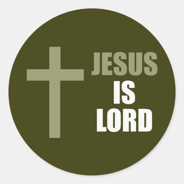 Jesus Is Lord and Saviour and the Light Classic Round Sticker (Front)