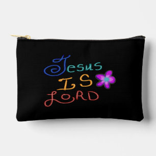 Jesus is LORD Christian Quote Accessory Pouch