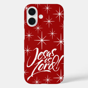 Jesus is Lord - Christmas Christian Stars    iPhone 16 Case