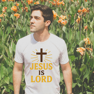 "Jesus Is Lord" Cross Christian Faith T-Shirt