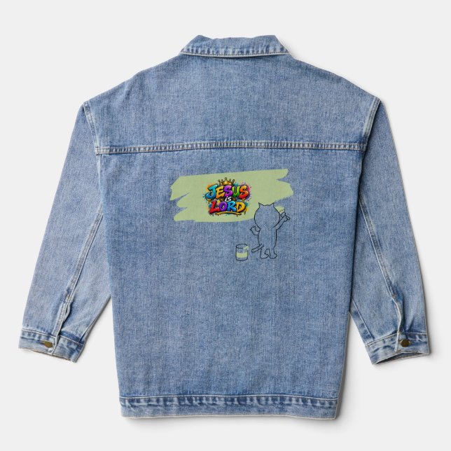 Jesus is Lord Denim Jacket (Back)