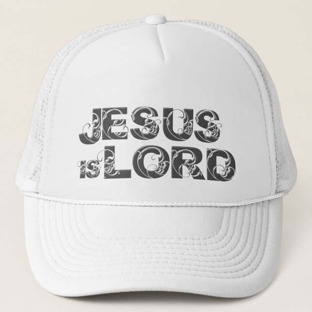 Jesus is Lord- swirls Trucker Hat (Front)