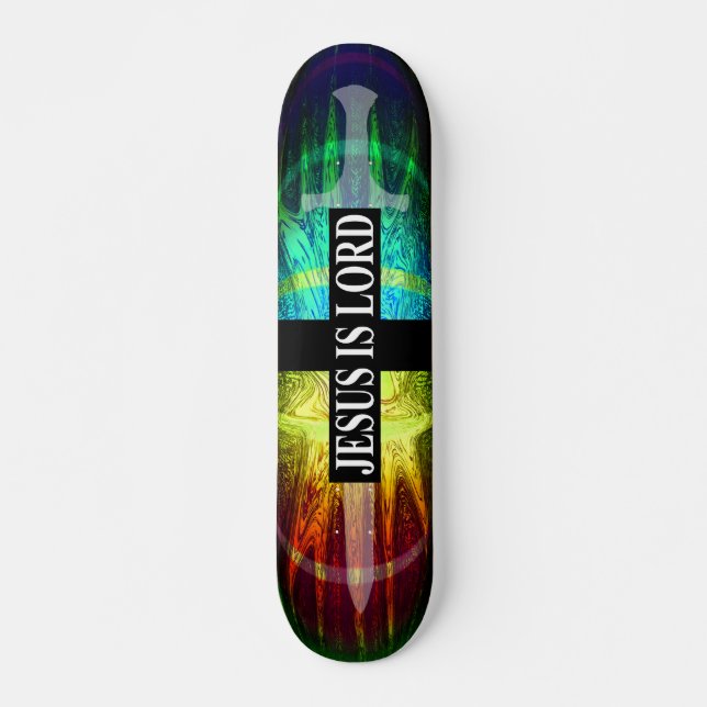 Jesus is Lord Sword Cross Skateboard (Front)