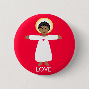 Jesus is love 6 cm round badge