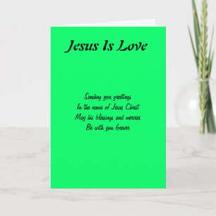 Jesus is love Greeting cards