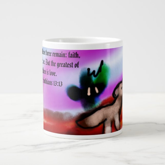 Jesus is love  large coffee mug (Front)