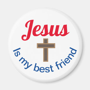 Jesus is my Best Friend circular magnet