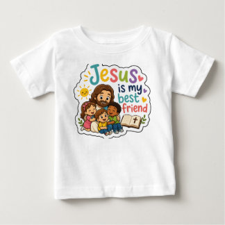 Jesus Is My Best Friend Cute Kids Christian  Baby T-Shirt