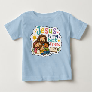 Jesus Is My Best Friend Cute Kids Christian  Baby T-Shirt