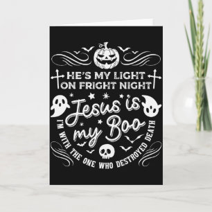 Jesus Is My Boo Christian Halloween Ghost Pumpkin Card