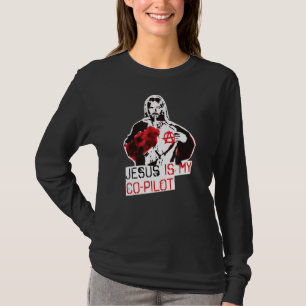 Jesus Is My Copilot Fun Christian Catholic Religio T-Shirt