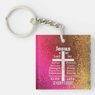 Jesus is my Everything Quote Christian Key Ring