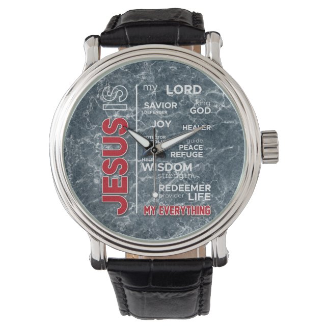 Jesus is my Everything Word Cloud Watch (Front)