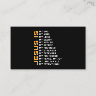 Jesus Is My God Business Card