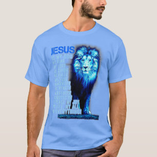 Jesus Is My God King My Lord My Saviour Blue Lion T-Shirt