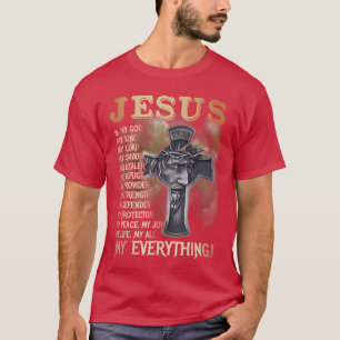 Jesus Is My God King My Lord My Saviour Blue Lion T-Shirt