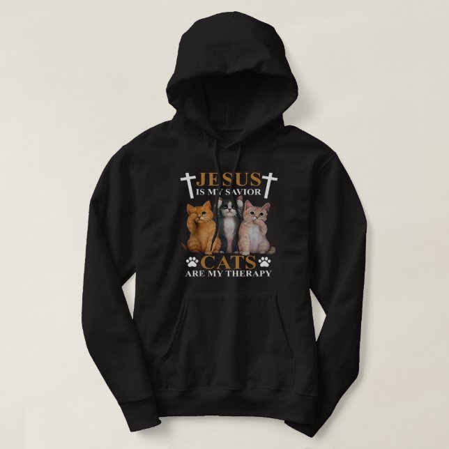 Jesus Is My God King My Lord My Saviour Blues Lion Hoodie (Design Front)