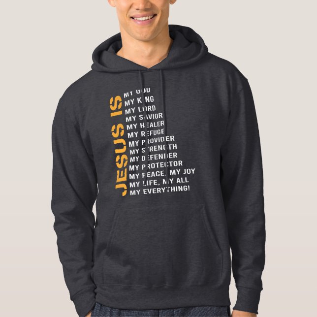 Jesus is my God Men's Hoodies (Front)
