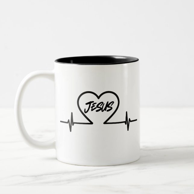 Jesus is my heartbeat mug (Left)