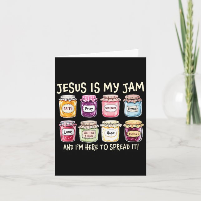 Jesus Is My Jam And Im Here To Spread Christian Bi Card (Front)