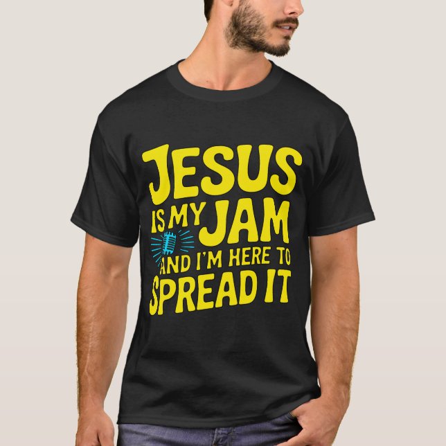 Jesus Is My Jam Funny Christian T-Shirt (Front)