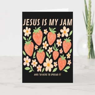 Jesus Is My Jam Tee Funny Christian Faith  Card