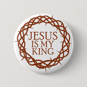 Jesus is My King 6 Cm Round Badge
