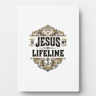 Jesus Is My Lifeline Vintage Christian Shirt Desig Plaque