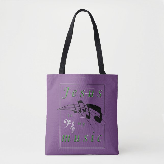 Jesus is my Music Tote Bag (Front)