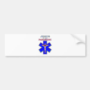 JESUS IS MY PARAMEDIC BUMPER STICKER