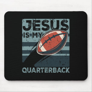 Jesus Is My Quarterback Christian Football Ball Sp Mouse Pad
