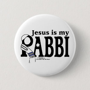 Jesus is my RABBI 6 Cm Round Badge