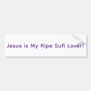 Jesus is My Ripe Sufi Lover Hankamer Artjunkhaus  Bumper Sticker