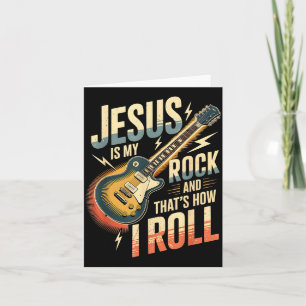 Jesus Is My Rock And That Is How I Roll Christian Card