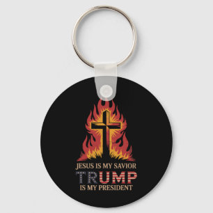 Jesus Is My Savior Trump My President Biblical Con Key Ring