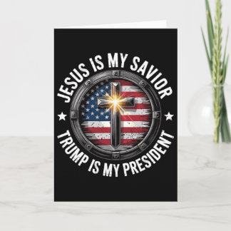 Jesus Is My Savior Trump My President Christian Co Card