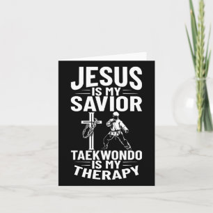 Jesus Is My Saviour Christian Karate Taekwondo Fig Card