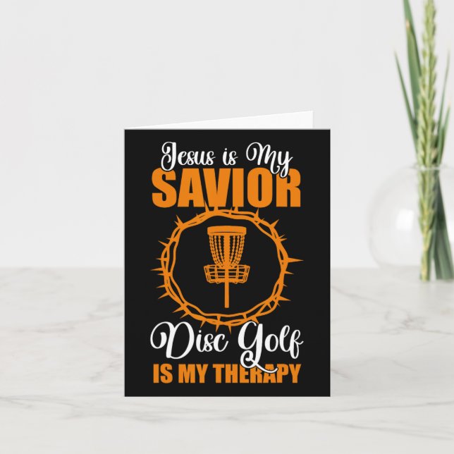 Jesus Is My Saviour Disc Golf Therapy Disc Golf De Card (Front)