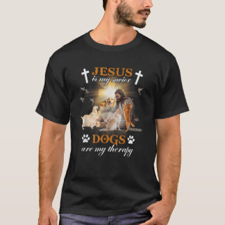 Jesus Is My Saviour Dogs Are My Therapy T Shirt