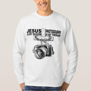 Jesus Is My Saviour Photography Is My Therapy T-Shirt