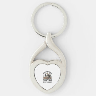 Jesus Is My Saviour Quilting Is My Therapy Key Ring
