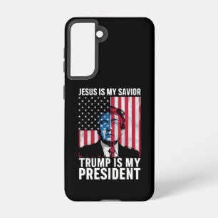 Jesus Is My Saviour Trump Is My President 2024 Samsung Galaxy Case