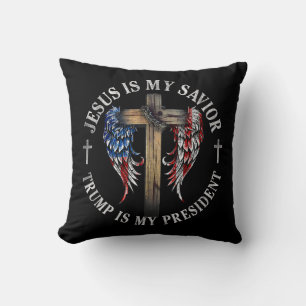 Jesus Is My Saviour Trump Is My President 2024 USA Cushion